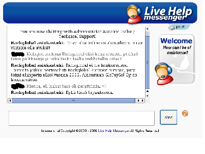 Kuvankaappaus onlinetuesta.